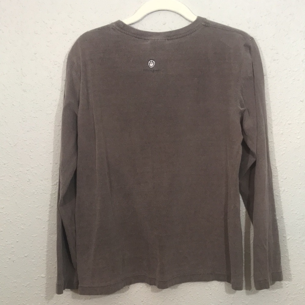 Life is Good “Gotta Run” Brown Long Sleeve Screen Print T-Shirt size S - Picture 6 of 9